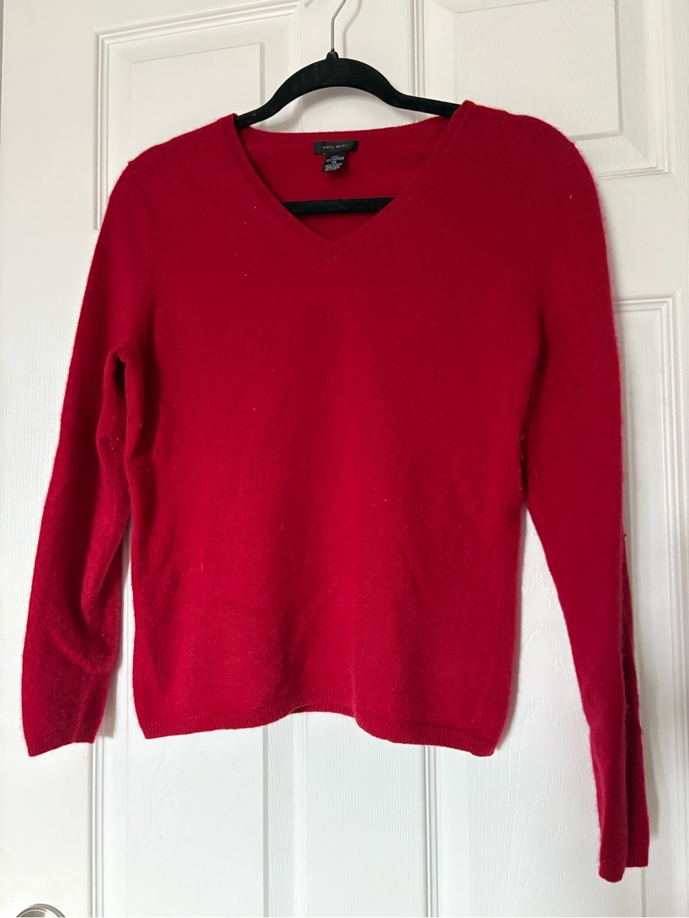 Only Mine Red V-Neck Women's Sweater